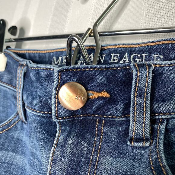 American Eagle Outfitters 360 Super Stretch Jeggings Skinny Jeans Size 00 Blue - Picture 3 of 10